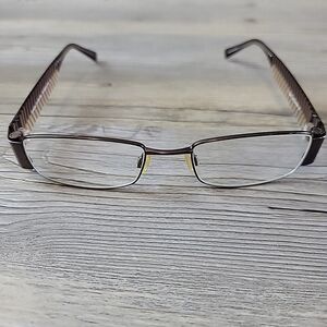 Takumi Eyeglasses T 9947 by ASPEX Eyewear 50-18 140 10‎ Brown Clear Rectangle